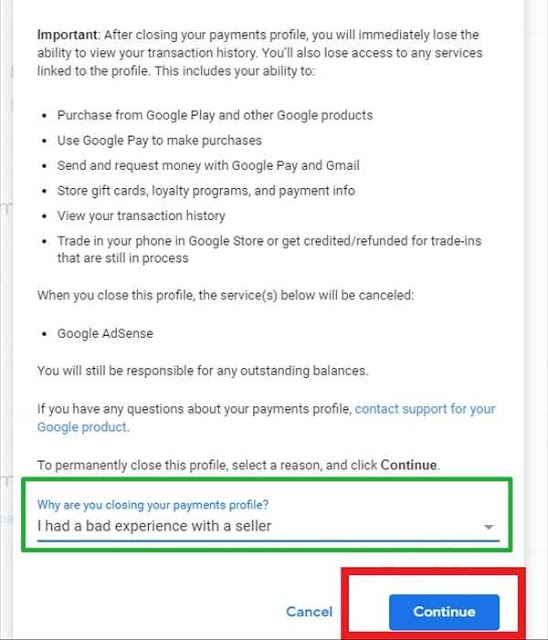 delete google adsense account, cancel adsense account