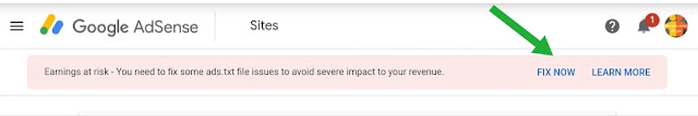 google adsense account me ads.txt error ko fix kaise kare, adsense ads txt fix kaise kare, ads.txt adsense, ads.txt error fix, solve google adsense ads.txt error, ads.txt error ko kaise thik kare, what is ads.txt, google adsense account me ads.txt error ko fix kaise kare, ads.txt file kaise banaye, adsense earning at risk error fix kaise kare, ads.txt file ko blogger me kaise fix kare, blogger me ads.txt file upload kaise kare