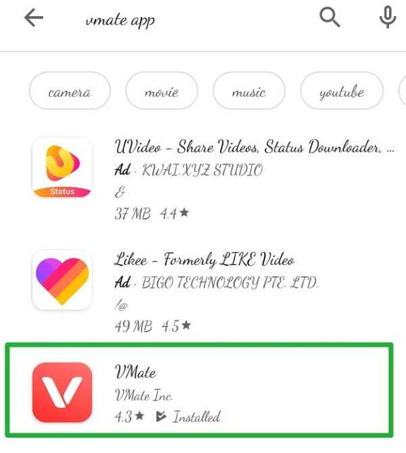 vmate app download kaise kare, vmate free download 