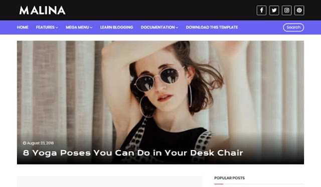 blogger templates, malina beauty responsive blogger template, best 10 responsive blogger templates, blogger templates free download, how to download blogger template, best free template for blogger 2020