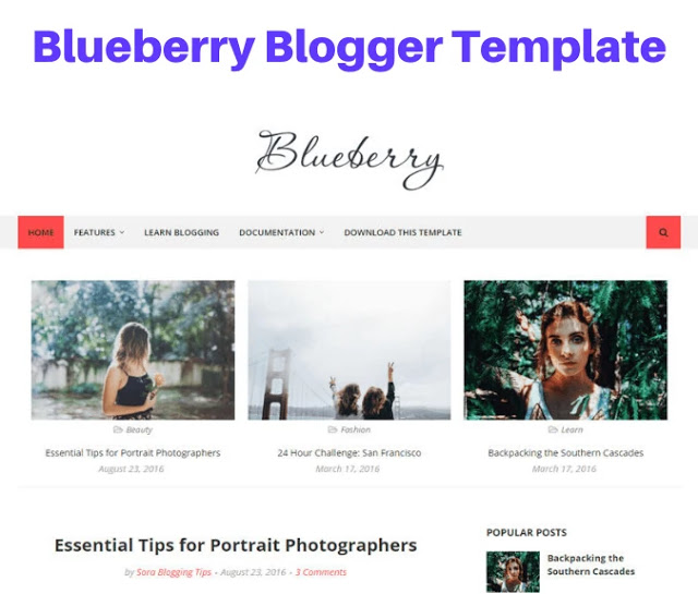 blueberry blogger template, bootstrap blogger templates free download, bootstrap