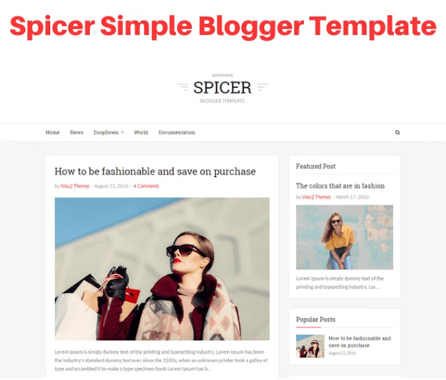 spicer simple blogger template, bootstrap blogger templates free download, bootstrap